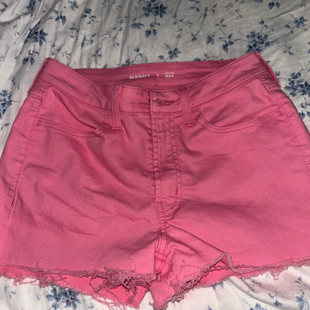 Old Navy Fayed Hem
Denim Shorts (Pink)
